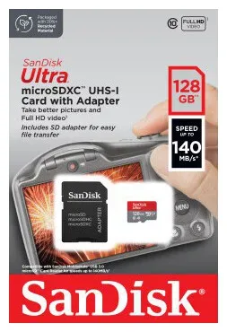 SanDisk Micro Sdxc Card 128Gb mit Adapter