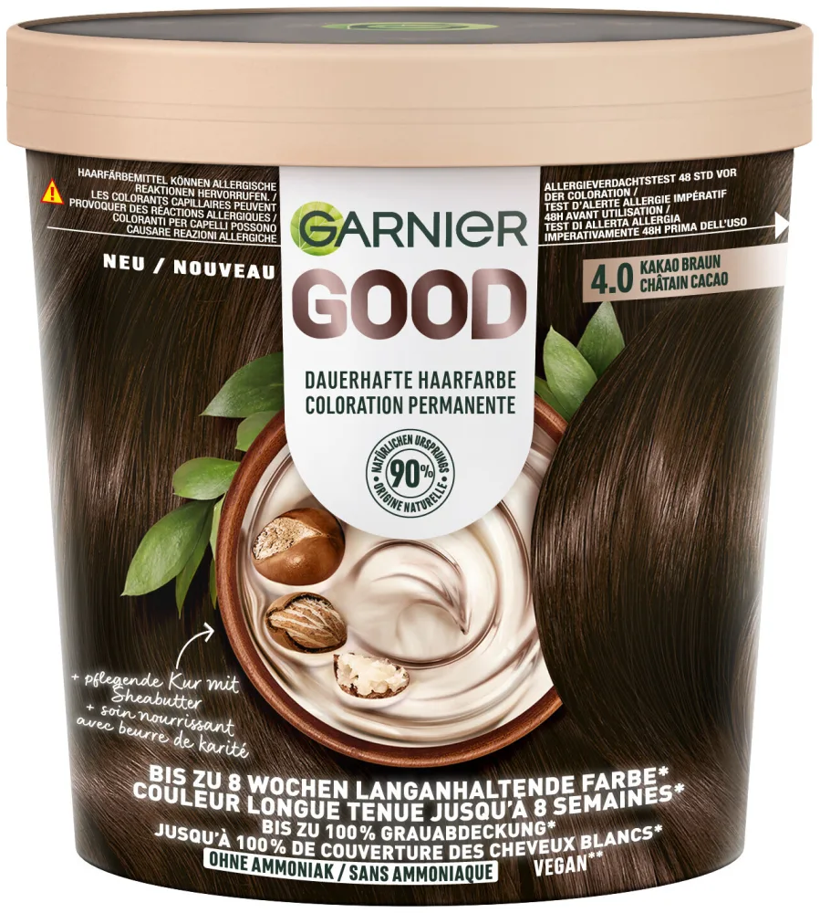 Garnier Good Dauerhafte Haarfarbe 4.0 Kakao Braun