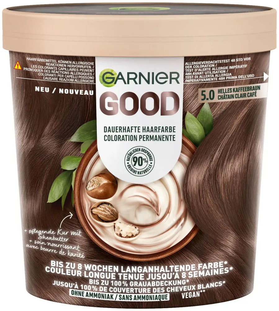 Garnier Good Dauerhafte Haarfarbe 5.0 Helles Kaffeebraun