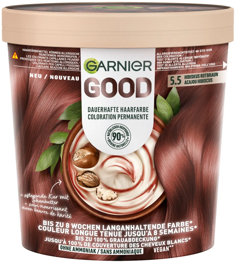Garnier Good Dauerhafte Haarfarbe 5.5 Hibiskus Rotbraun