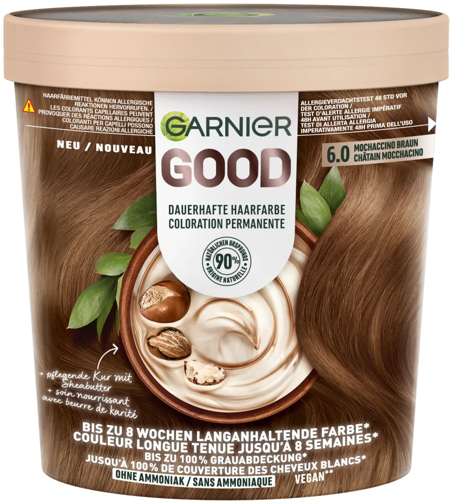 Garnier Good Dauerhafte Haarfarbe 6.0 Mochaccino Braun