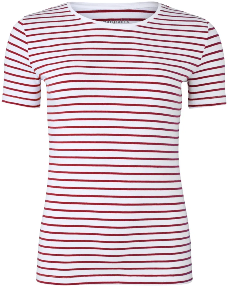 Naturaline Textil Naturaline Damen T-Shirt weiss/merlot XL