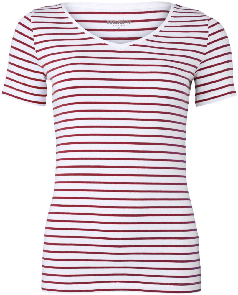 Naturaline Textil Naturaline Damen T-Shirt weiss/merlot M
