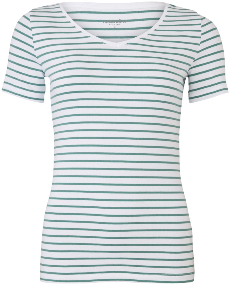 Naturaline Textil Naturaline Damen T-Shirt weiss/türkis XS