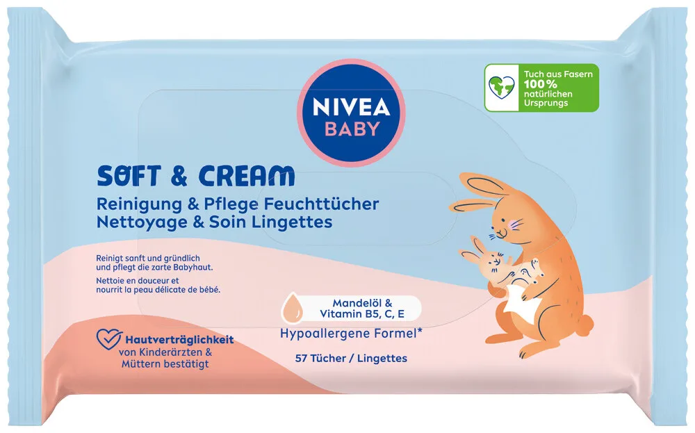 Nivea Baby Soft & Cream Feuchttücher 57 Stück