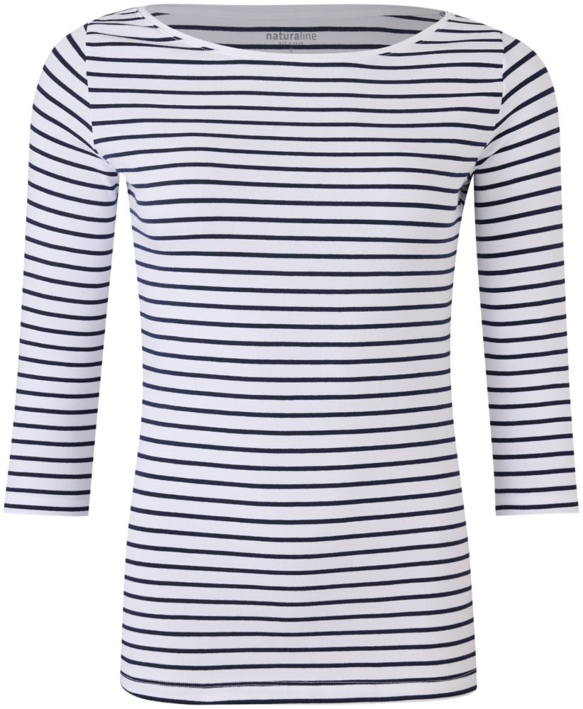 Naturaline Textil Naturaline Damen Shirt weiss/navy XS