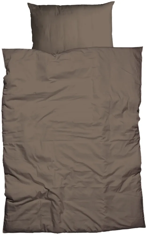 Inhouse Duvet Gots Satin Paspel 200x210 braun