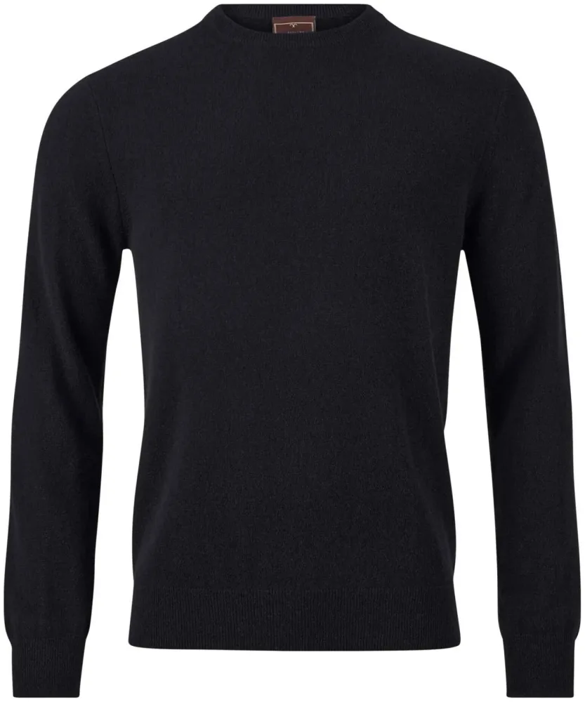 Cashmere Herren Rundhals Pullover schwarz M