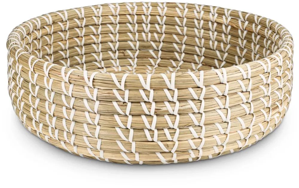 Schale Seagrass 30x10cm weiss
