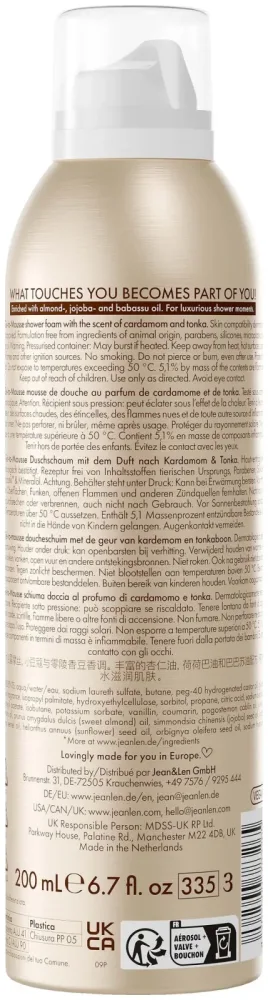 Jean&Len Shower Gel to Mousse Cardamom/Tonka 200 ml