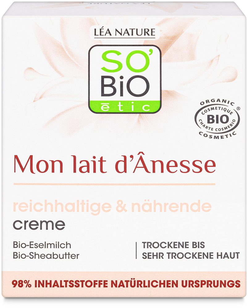 LEA Nature So’bio Etic SO BiO étic Mon lait d'ânesse reichhaltige nährende Creme Bio-Eselmilch 50Ml