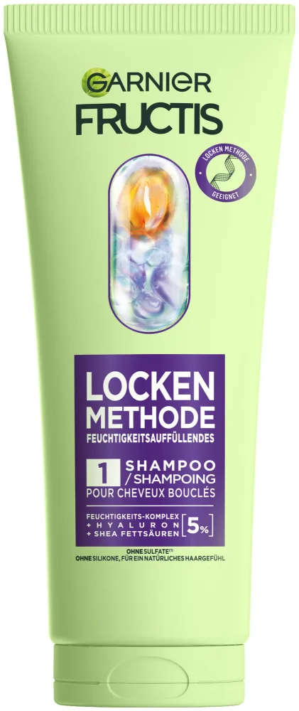 Garnier Fructis Locken Methode Feuchtigkeitsauffüllendes Shampoo für alle Arten von Locken 200ml