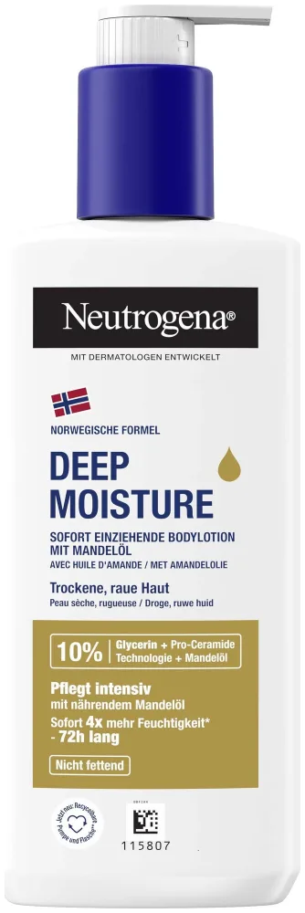 Neutrogena Norwegische Formel Deep Moisture sofort einziehende Bodylotion mit nährendem Mandelöl 250ml