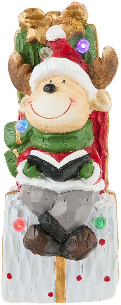 Tonfigur Hirsch auf Geschenke LED