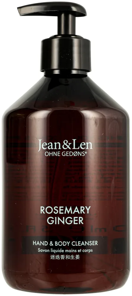 Jean&Len Hand & Body Cleanser Rosemary/Ginger 500 ml