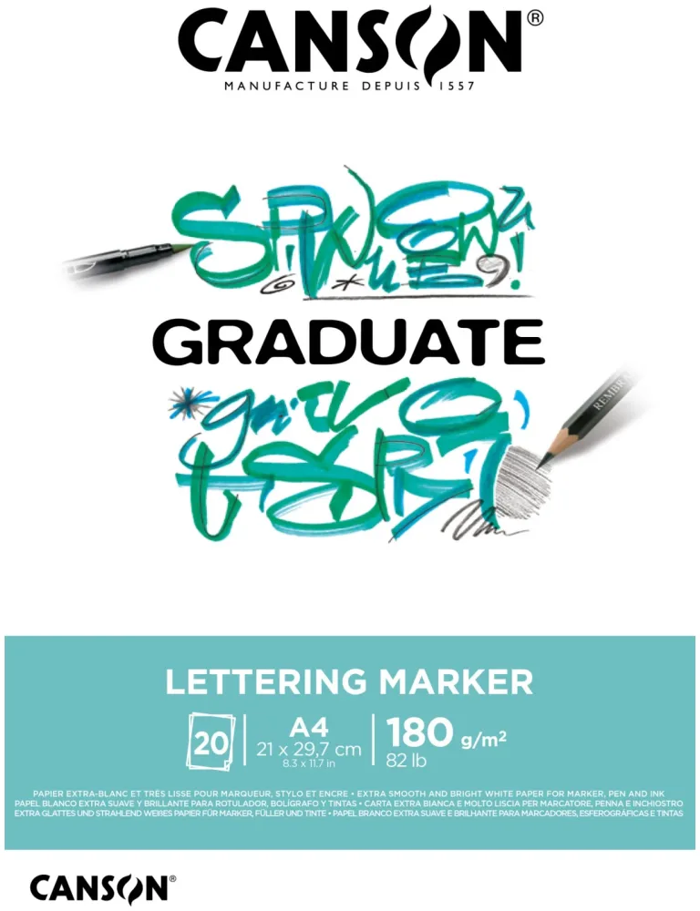 Canson Lettering Marker Block A4 180g