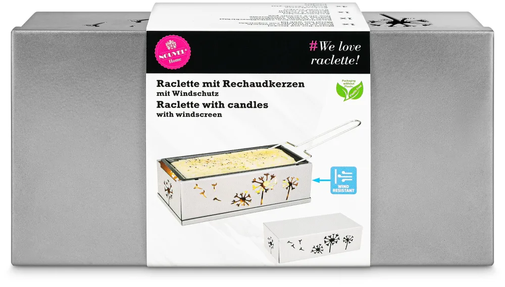 Nouvel Raclette-Ofen mit Kerzen Pusteblume