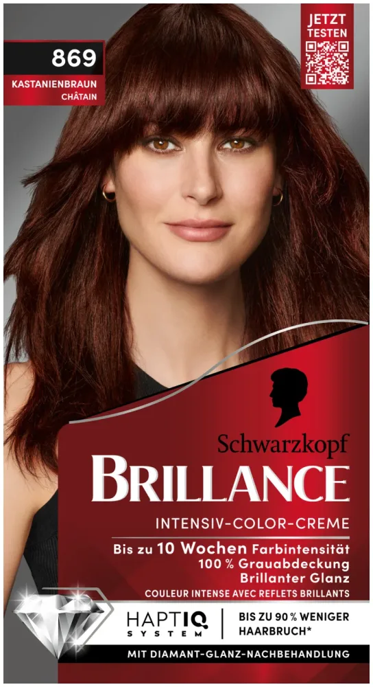 Schwarzkopf Brillance Intensiv-Color-Creme 869 Kastanienbraun