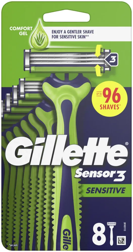 Gillette Einweg Rasierer Sensor3 Sensitive 8er SRP