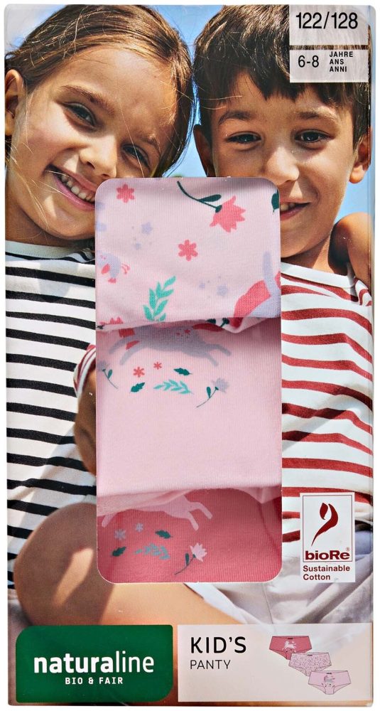 Naturaline Textil Kids Panty Trio Unicorn 98/104 rosa