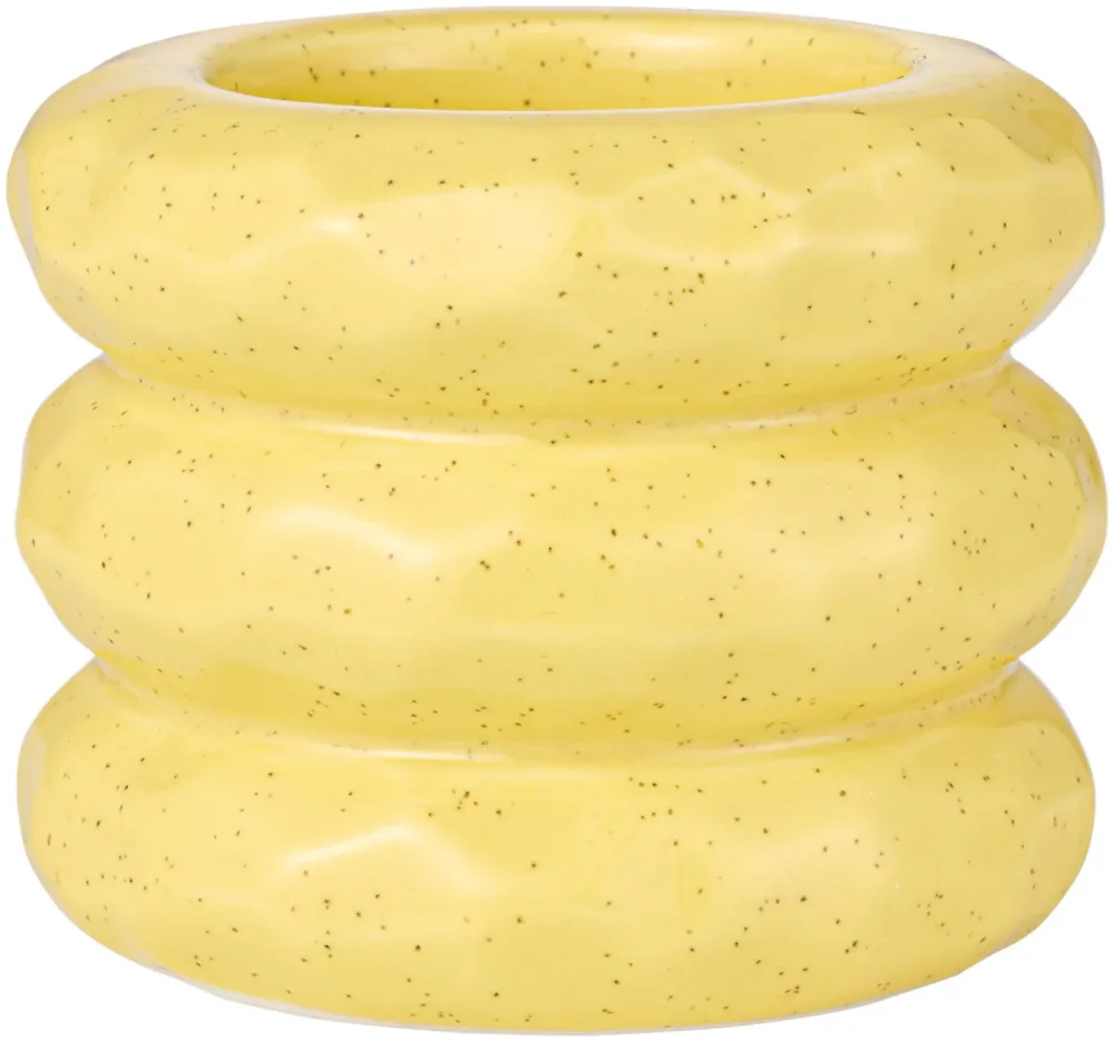 Kerzenhalter gelb 7.4x7.4x6.3cm