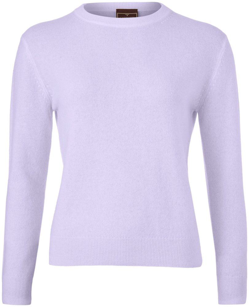 Cashmere Damen Pullover Rundhals violet S
