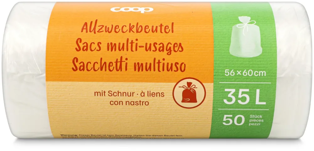 Coop Allzweckbeutel mit Schnur 35L 50 Stück