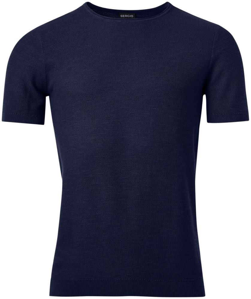 Sergio T-Shirt gestrickt dunkelblau S