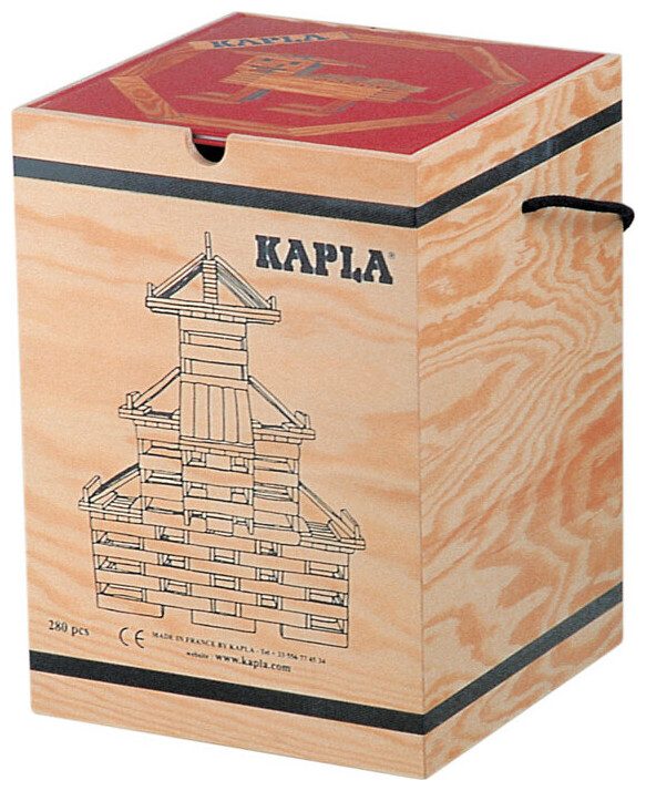 Kapla - Holzkiste mit 280 -Plättchen, Beige Medium