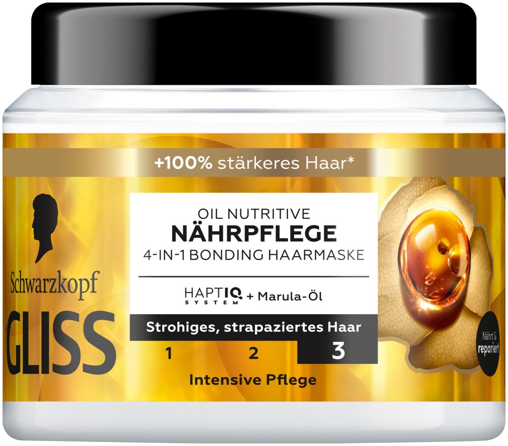 Schwarzkopf Gliss 4-in-1 Bonding Haarmaske Oil Nutritive Nährpflege 400 ml
