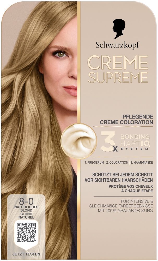 Creme Supreme - Coloration 8-0 Natürliches Blond, 1 Stück, - Natürliches Blond