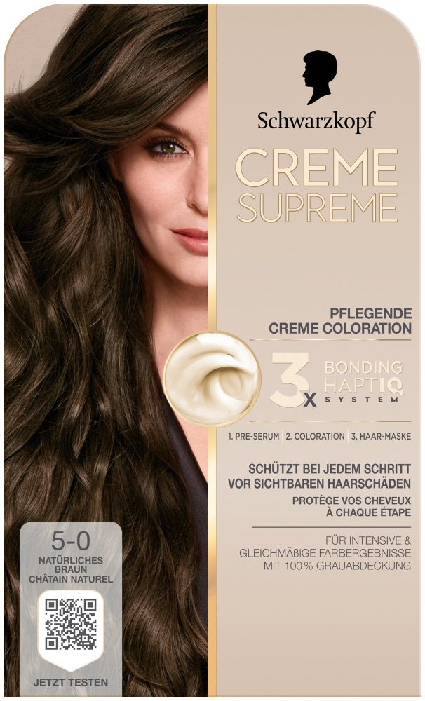 Creme Supreme - Coloration 5-0 Natürliches Braun, 1 Stück, - Natürliches Braun