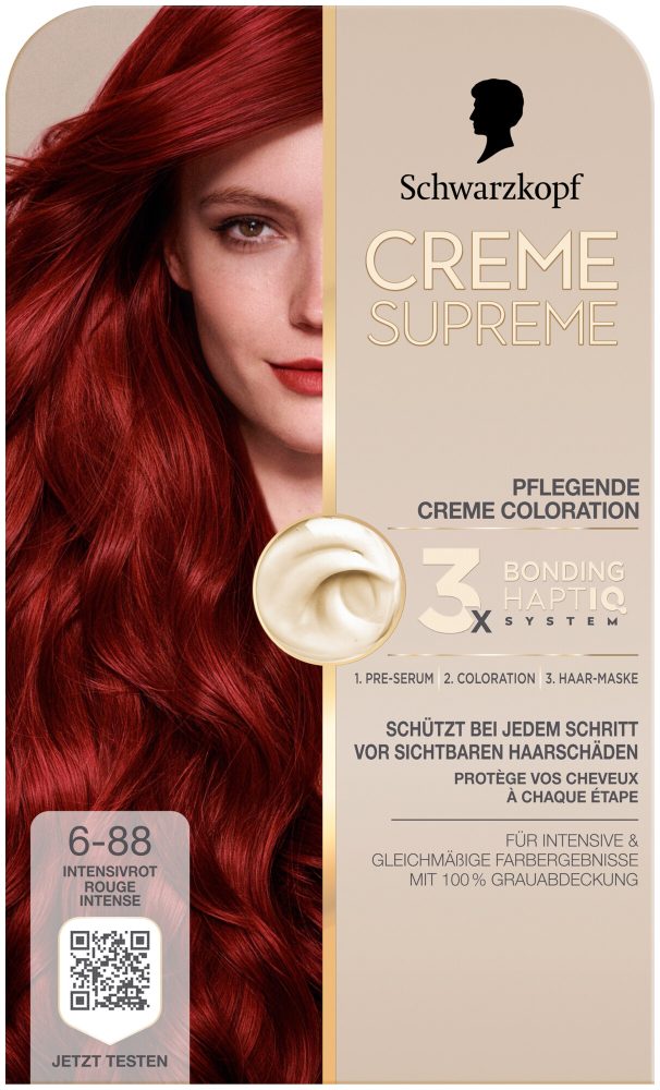 Schwarzkopf Creme Supreme Coloration 6-88 Intensivrot