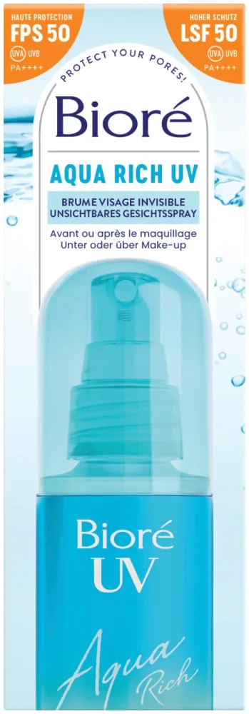Bioré Aqua Rich UV Unsichtbares Gesichtsspray LSF 50 60ml