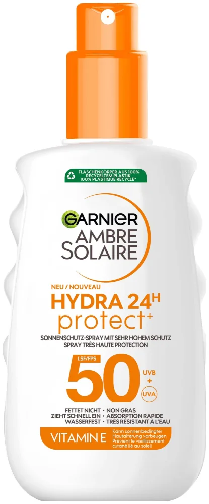 Garnier Ambre Solaire Hydra Protect+ Sonnenschutz-Spray 24h LSF 50, 150ml