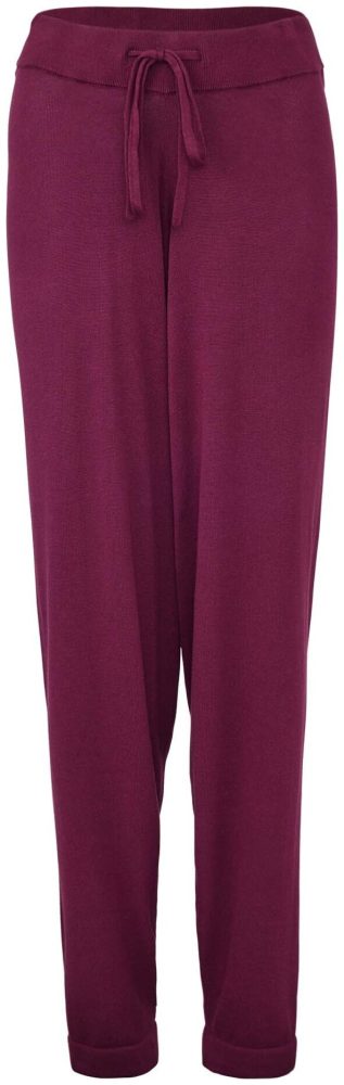 Naturaline Textil Damen Strick Ankle Hose bordeaux M