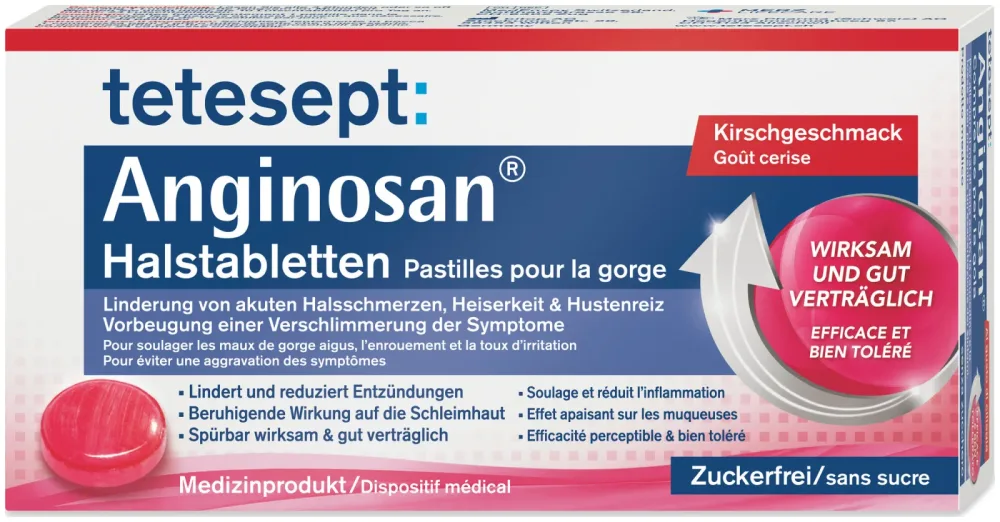 tetesept Anginosan Halstabletten Kirsche 24 Stück