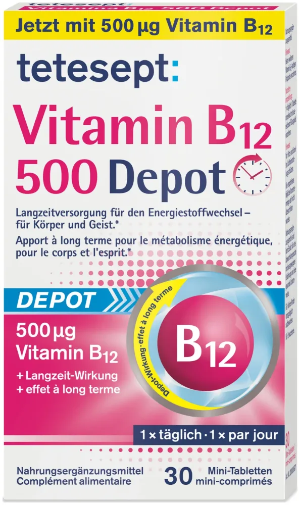 tetesept Vitamin B12 Depot 500 30 Stück