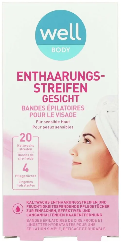 Well Enthaarungsstreifen Gesicht 20 Stück