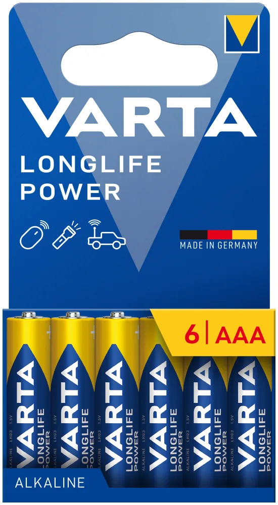 Varta Batterien Longlife Power Aaa/Lr03 6 Stück