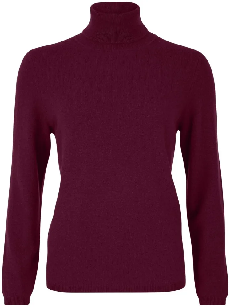 Cashmere Rollkragen Pullover bordeaux XS