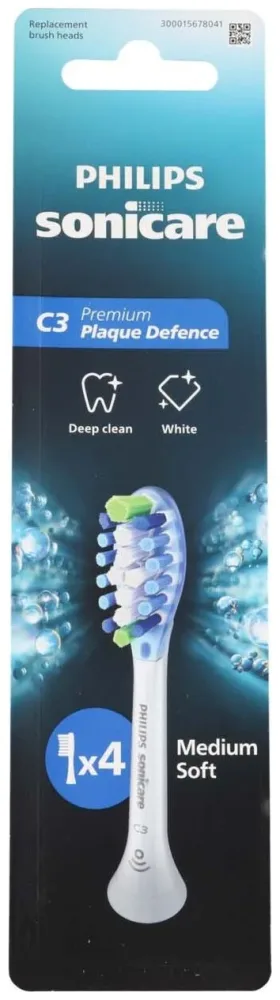Philips Sonicare Ersatz Aufsteckbürsten Premium Plaque Defense C3 Hx9044/87 4 Stück