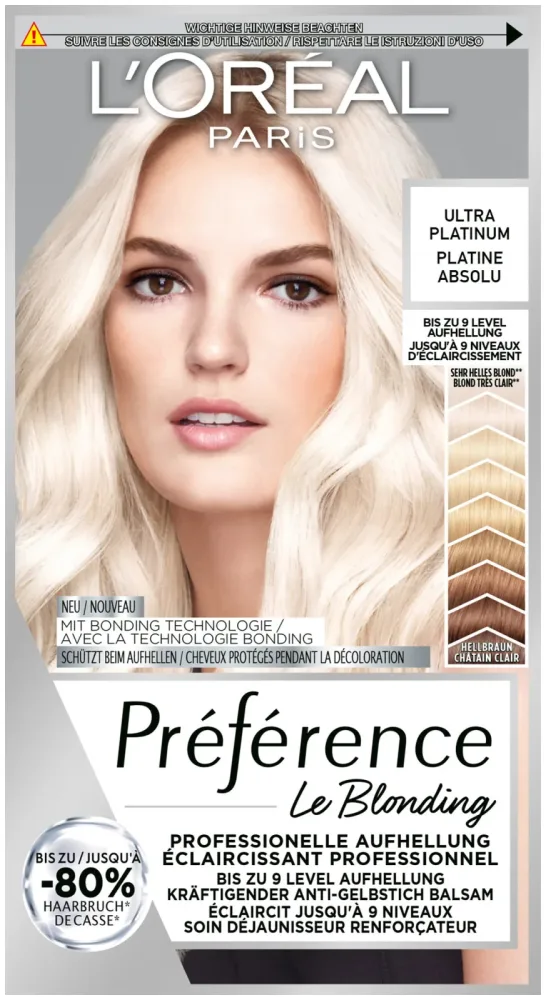 L'Oréal Paris Préférence Le Blonding 9L Ultra Platinum/Platine absolu, 1Stk