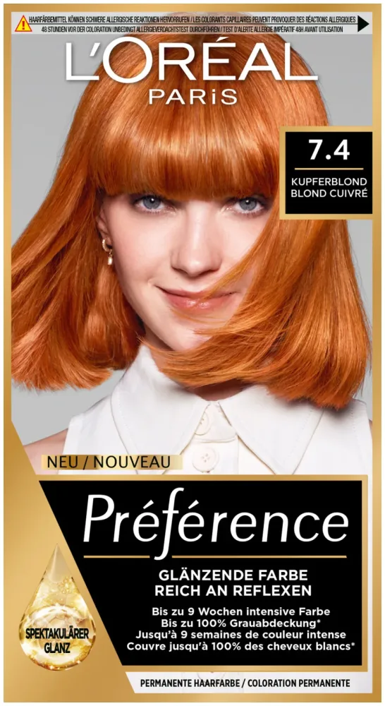 L'Oréal Paris Préférence 7.4 Kupferblond/Blond cuivré, 1Stk