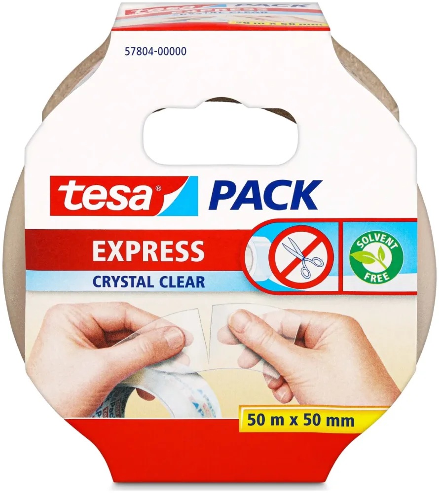 tesa Packband tesapack Express Transparent 50 mm (B) x 50 m (L) PP (Polypropylen)
