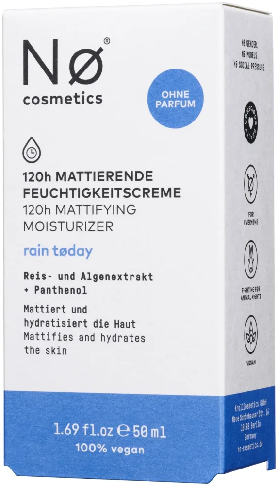 Nø Cosmetics rain tøday 120h Mattierende Feuchtigkeitscreme 50 ml