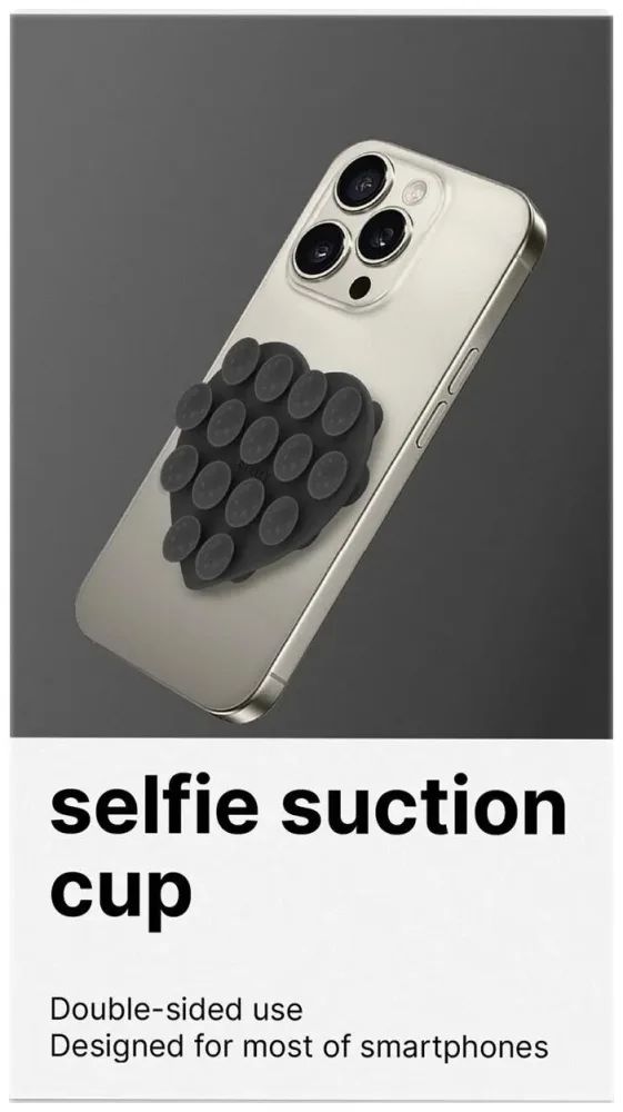 Celly Saugnapf Smartphone Herz schwarz