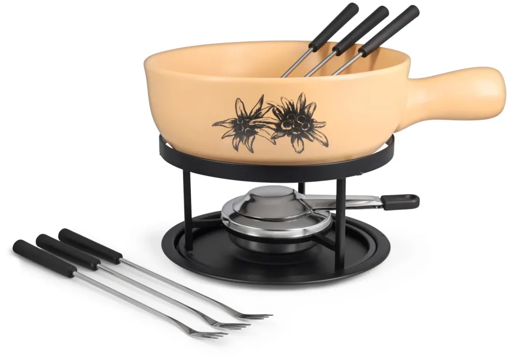 Nouvel Käsefondue-Set Edelweiss 9-teilig