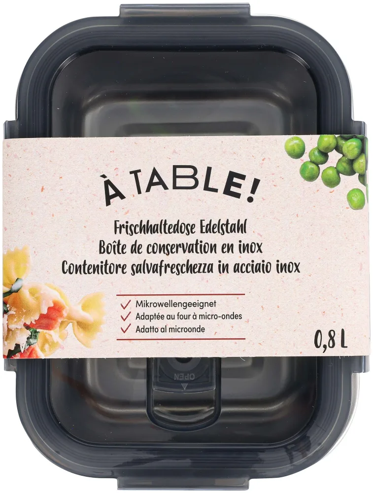 À Table! Frischhaltedose Edelstahl 0.8l