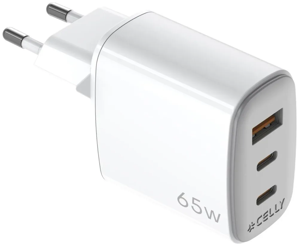 Celly Ladegerät 1x Usb-A / 2x Usb-C 65W